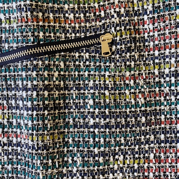 LOFT Tweed Zip Pocket Shift Skirt - Picture 4 of 7